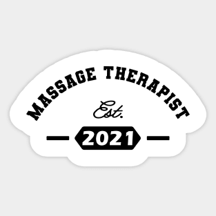 Massage Therapist Est. 2021 Sticker